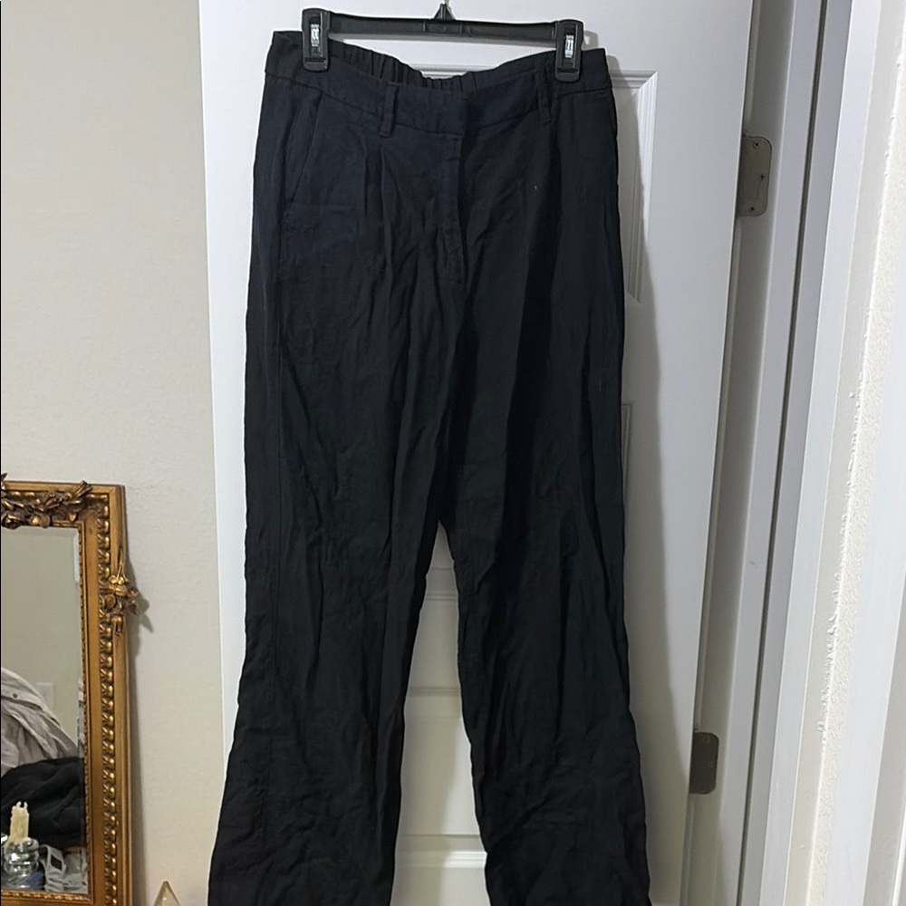 Women’s Black Linen Trousers